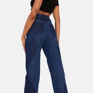 Trendy Lelis Wavy High Waisted Jeans